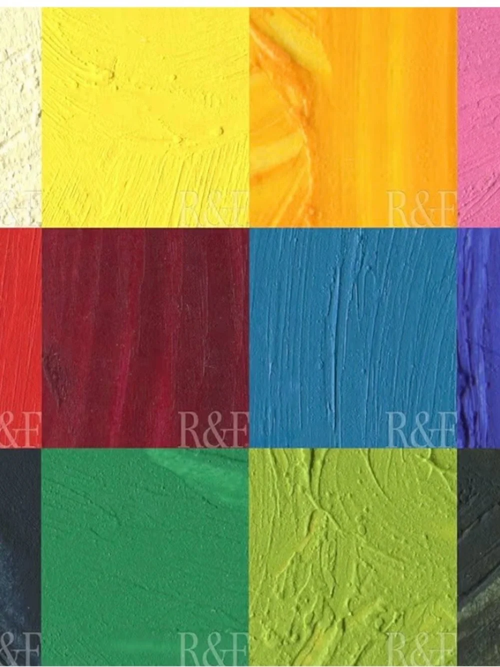 R&F Handmade Professional Oil Pigment Sticks Artist Color Set of 12